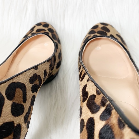 SOLD-Calvin Klein Leopard Print Calf Hair Black Pumps - Picture 11 of 14